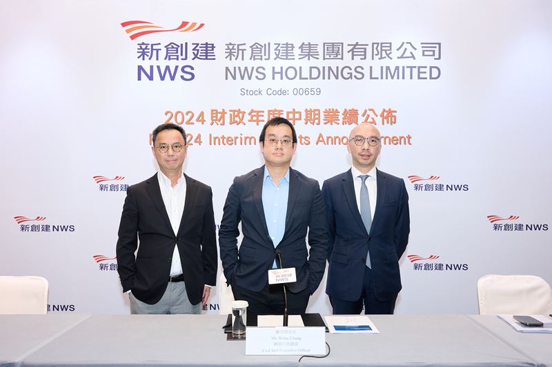 From left: Mr. Jim Lam, Chief Financial Officer ; Mr. Brian Cheng, Co- Chief Executive Officer ; Mr. Gilbert Ho , Co- Chief Executive Officer
